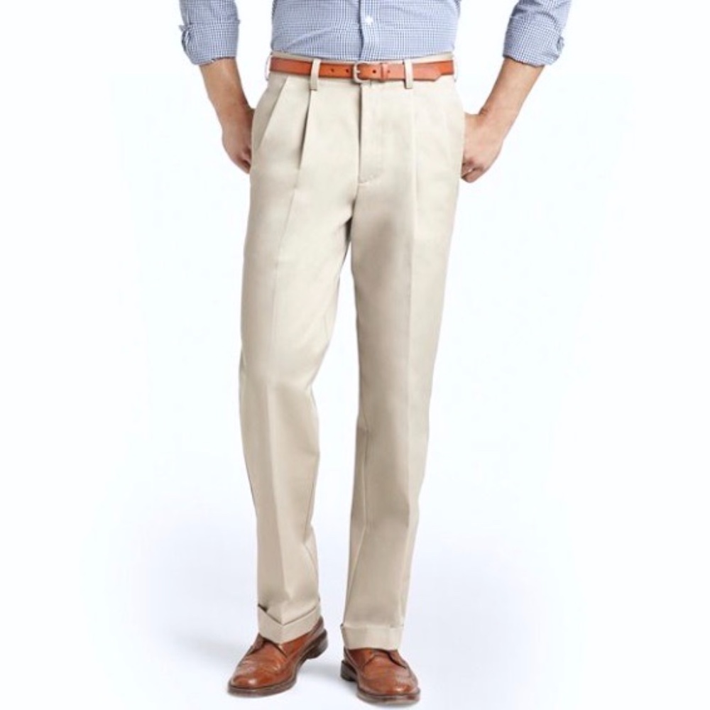 NAUTICA Rigger Khaki /Beige Pleated Dress Pants